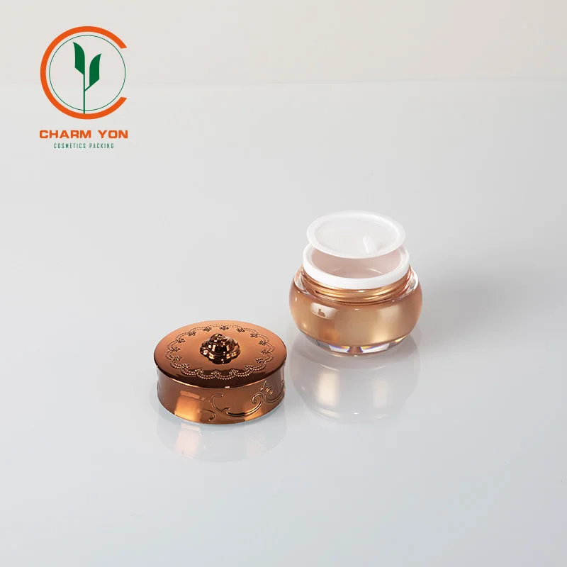 
Wholesale Cosmetic Packaging 10g/15g/30g round shape rose butterfly bottle cosmetic plastic packaging CY19003DS-G3 