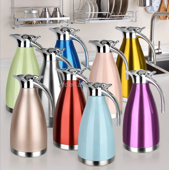 
colorful products zhejiang 2 liter Euclidiano de coffee pot stainless steel vacuum insulated 