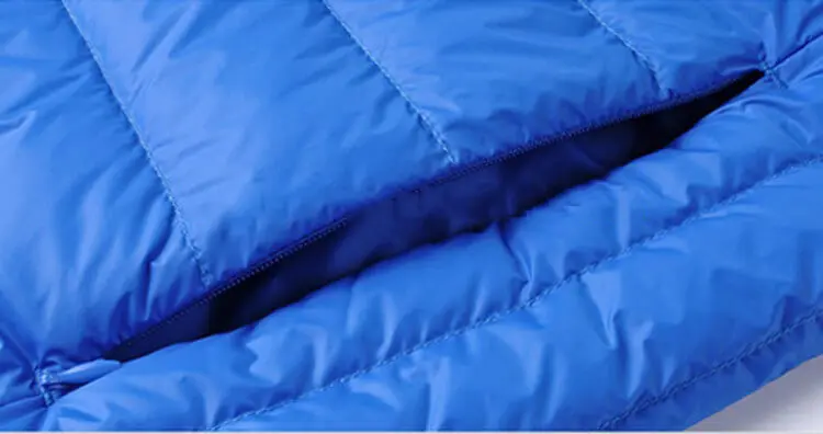 Comfy Deep Blue Coat Duck Down Jacket For Winters Men OEM Service