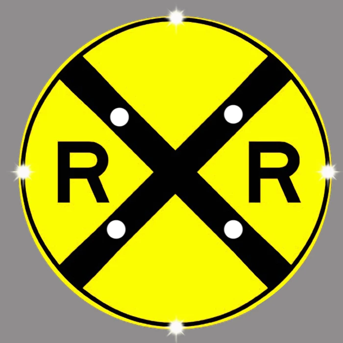 OEM Traffic Warning Directional Edge Lit Reflective Road Railroad Crossing traffic sign