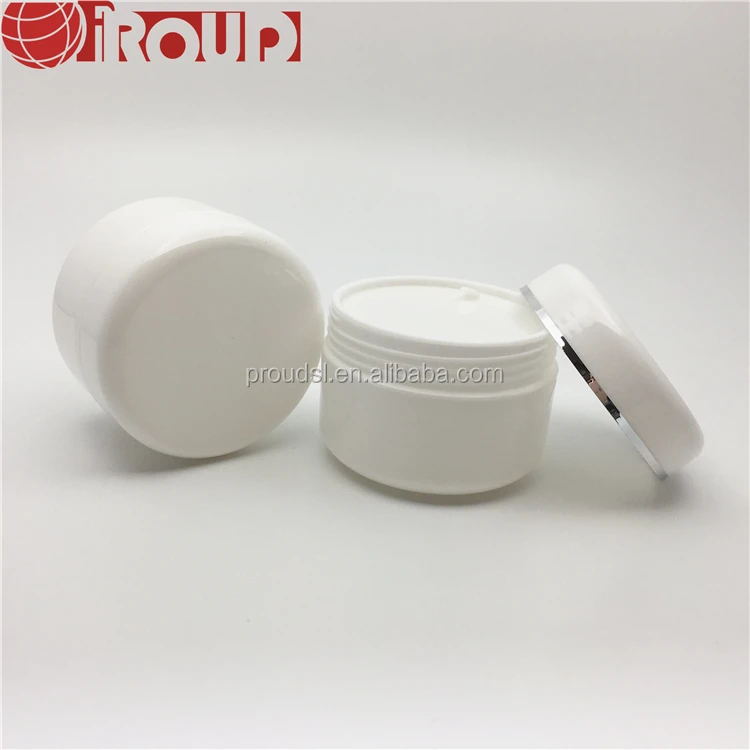 100g empty plastic cosmetic jar pp white for sale