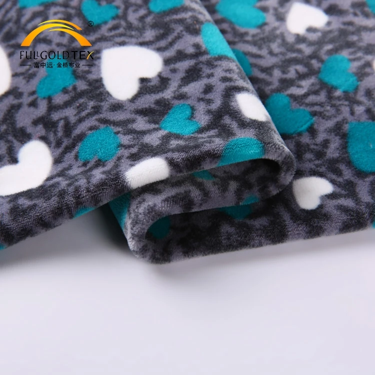 China wholesale custom thick super soft touch printing velvet upholstery bed sheet velour spandex fabric
