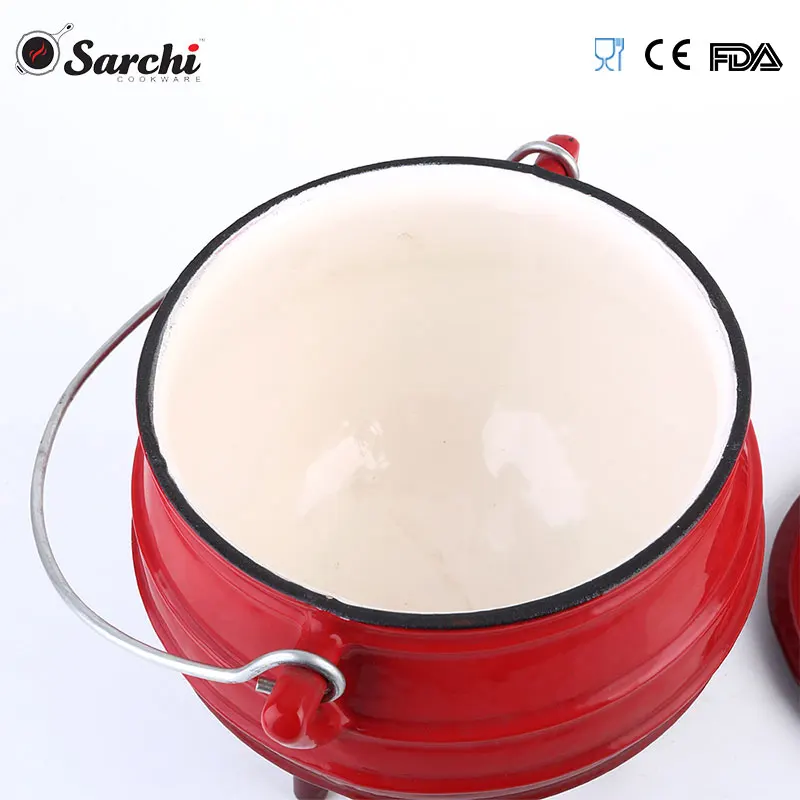 Pre-seasoned cast iron dutch oven for campfire cast iron cauldron