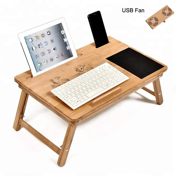 Laptop Desk Bed Serving Tray Bamboo laptop table