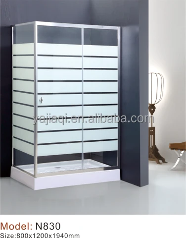 Square Frameless Sliding Economic Shower Doors Bath Shower Cabin
