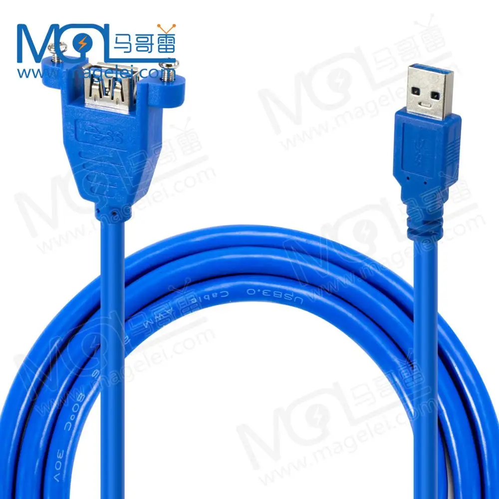 USB3.0 удлинитель с ушками USB3.0 AM-AF с отверстия под винт для фиксации коробки щитка мужчин и женщин