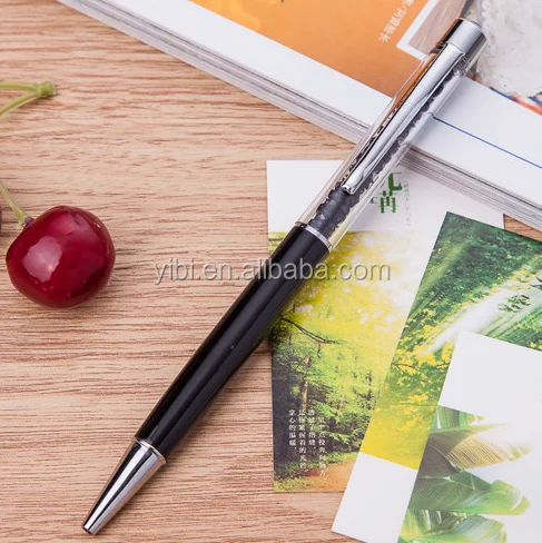 C001 Wholesale Metal Bling Filled Pens Gift Promotion With Custom LogoTop Gem Rhinestone Ballpoint Diamond Crystal Pen