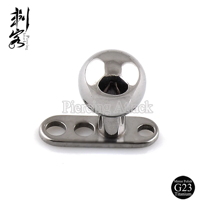 
G23 Solid Titanium Internally Threaded Dermal Anchor Piercing Jewelry 