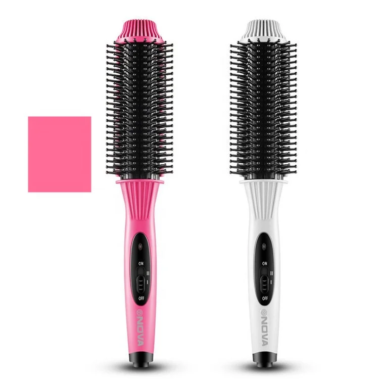 
electric ceramic hair straightener brush custom straightening Comb 