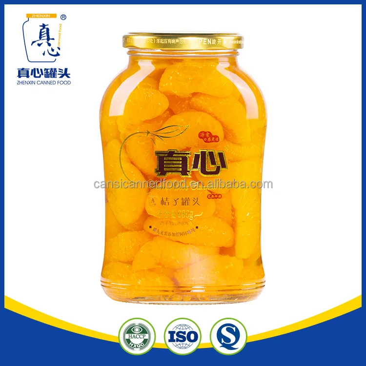 China famous brand canned orange fruit segments in 425g / 680g/880g specification
