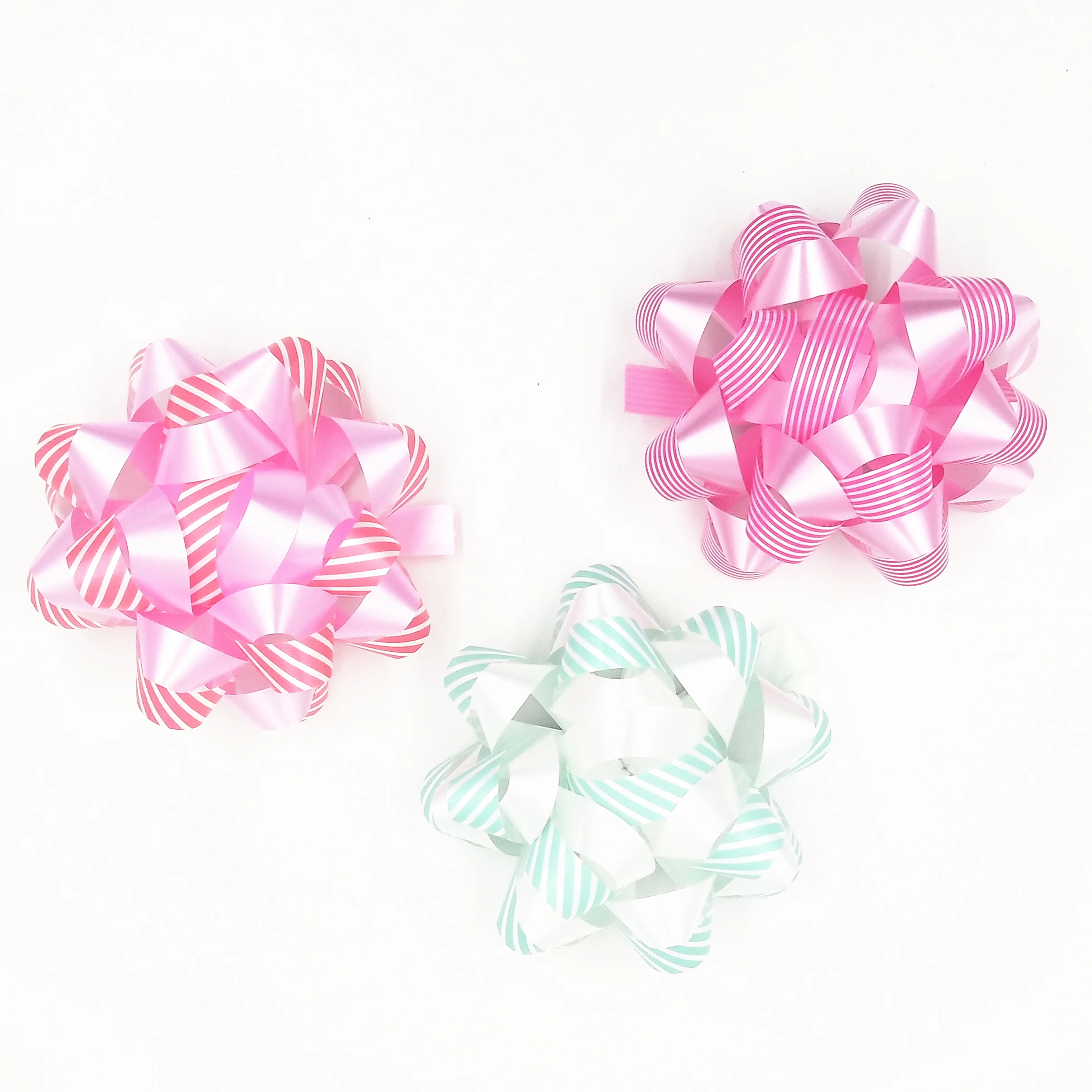 
Polka Dot Pattern Printing Plastic Ribbon Star Bow for Birthday Cake Decoration 