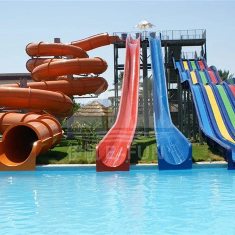 Commercial Huge Toddler Water Slide , Custom Pool Water Slides 4 Lines 6 - 8mm,TUV