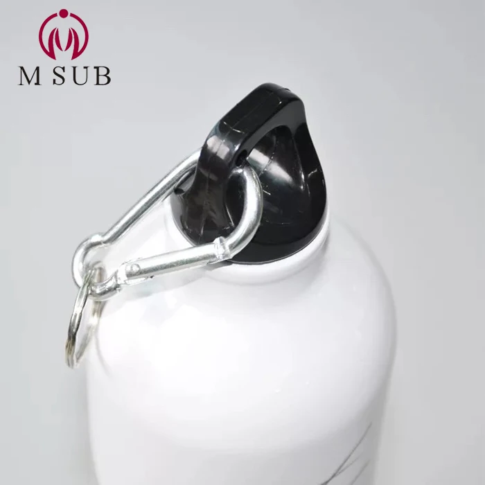 400ml 500ml 600ml 750ml silver white single wall aluminum sublimation water bottle sport bottle