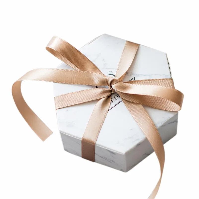 
Retail personalized marbling wedding favors paper box for sale 