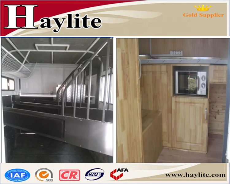 Australia standard Chinese imported gooseneck horse floats trailer with living area