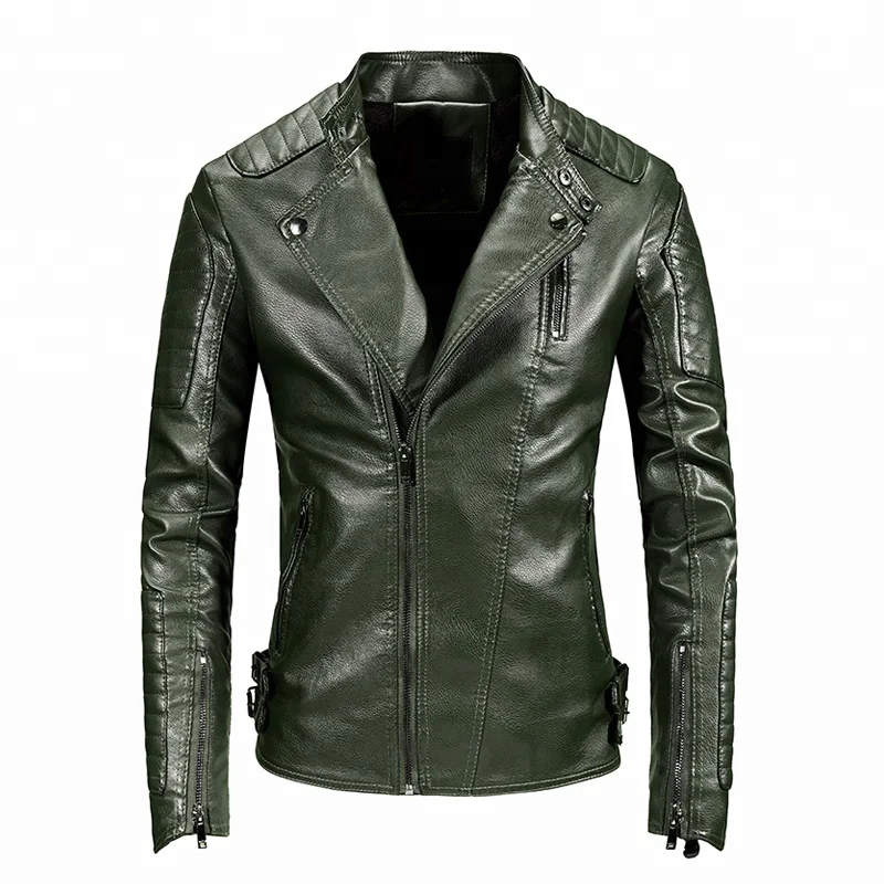 
European Style Mens Jacker Black Leather Jackette Zipper Hip Hop Rock Motocycle Leather Jackets Wholesale 