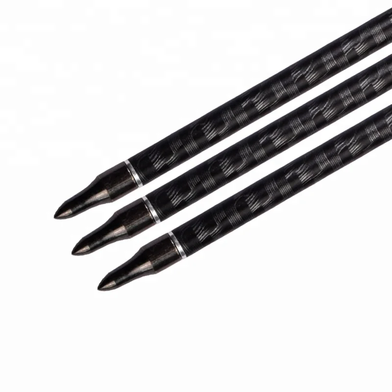 3K Camo Weave Carbon Hunting Arrow With Turkey Feather For Recurve Traditional Bow