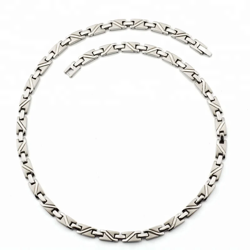 Wollet Health Germanium Magnetic Infrared Couple Titanium Necklace For Men Women