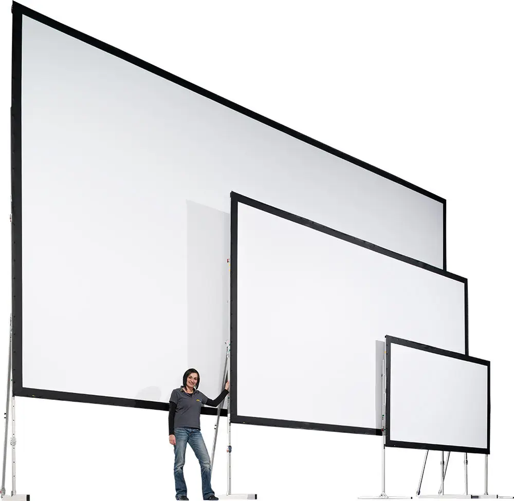 100 inch 16:9  Fast Fold projection screen PVC white soft Foldable Projector Screen with flight case