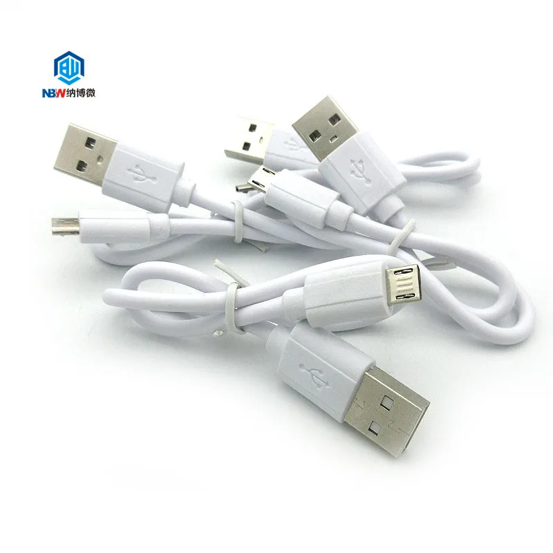 Factory wholesale 2A 30cm V8 usb micro cable Android micro usb charger cable black white