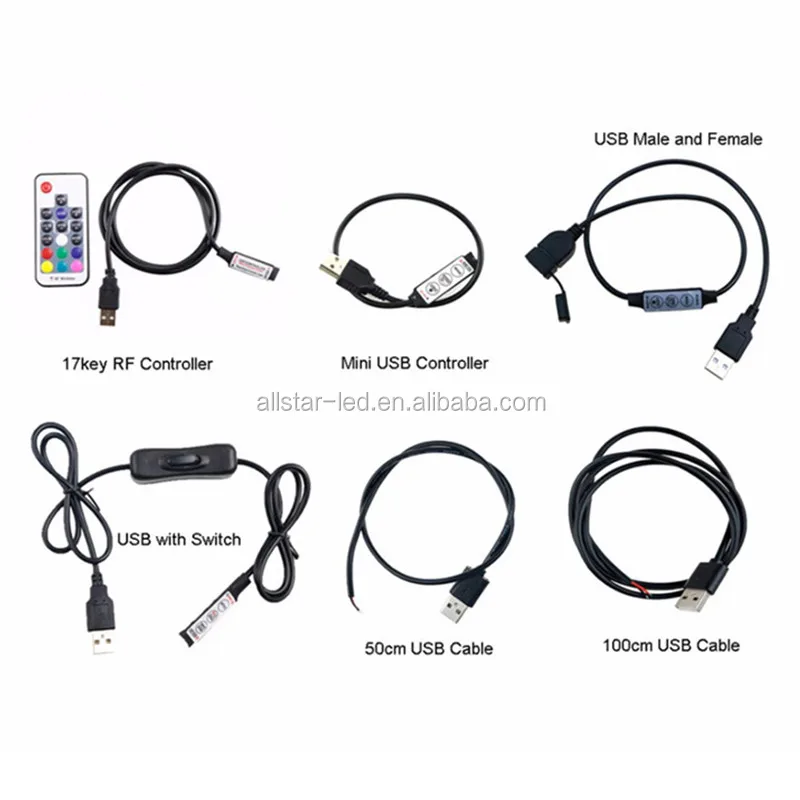 USB светодиодные полосы света 5 в возрасте от 12 до 24 вольт цветная (RGB) ИК RF пульт дистанционного управления 5V 12V V) Светодиодная лента с usb-питанием 3 17 24-мя клавишами на дистанционном беспроводном