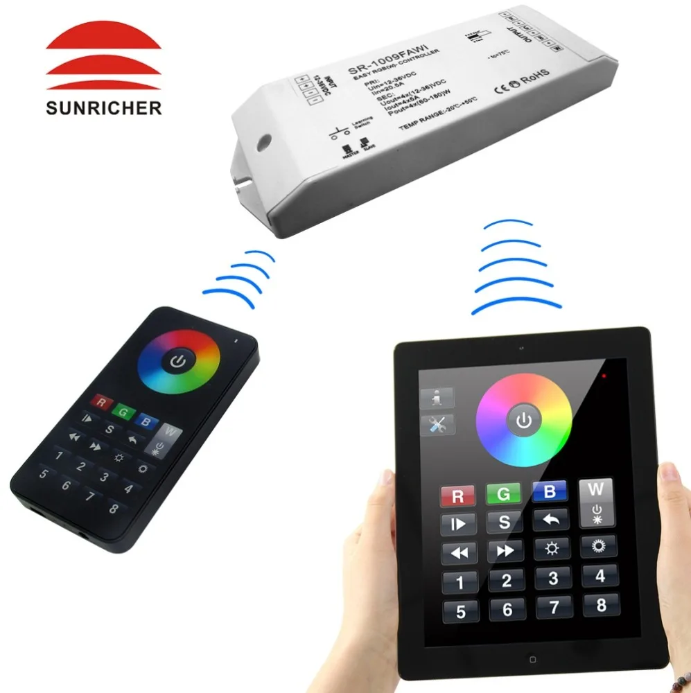Sunricher SR-2818  Size 8 Zones RGBW RF LED Remote Control