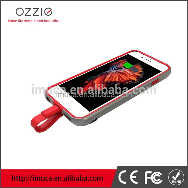 Wholesale Mobile Accessories Portable 2000mAh Smartphone Power Bank Charger Case for iPhone 6s
