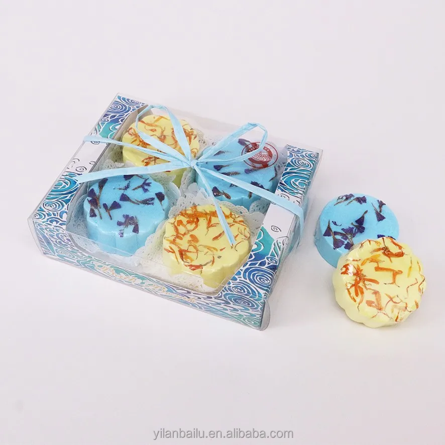 shrink film packaging cocoa butter bath salts fizzy bath bombs set