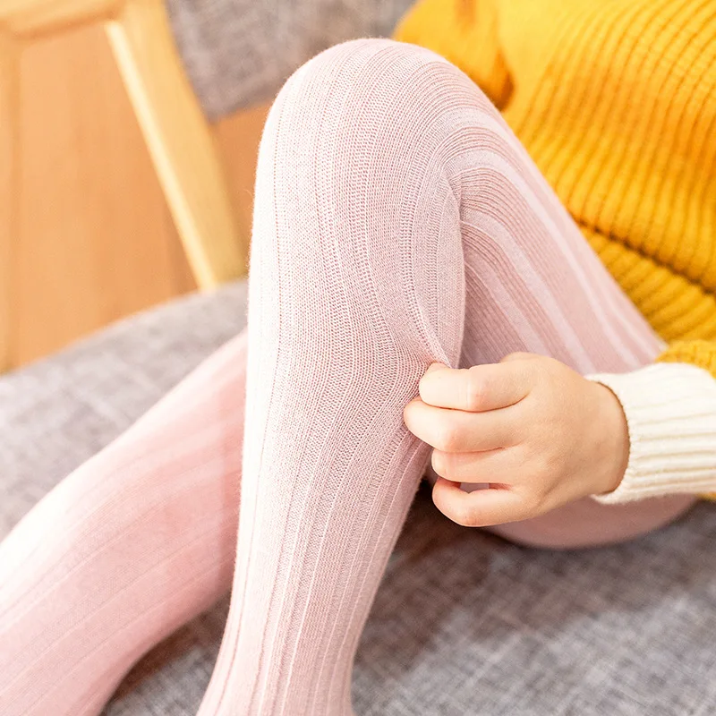 Australia Baby Girls Fall Winter TIGHTS Ribbed Cotton Pantyhose Tight Kids Plain Tights