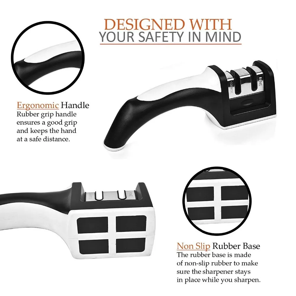 
Amazon hot sale accessories and cookware aiguiseur de couteau kitchen knife sharpener 