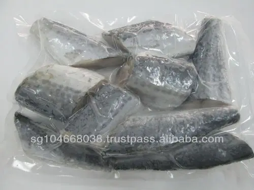 80-120g 1kg/bag with rider 10kg/ctn Frozen Spanish Mackerel Steaks with 18 Months Shelf Life from China