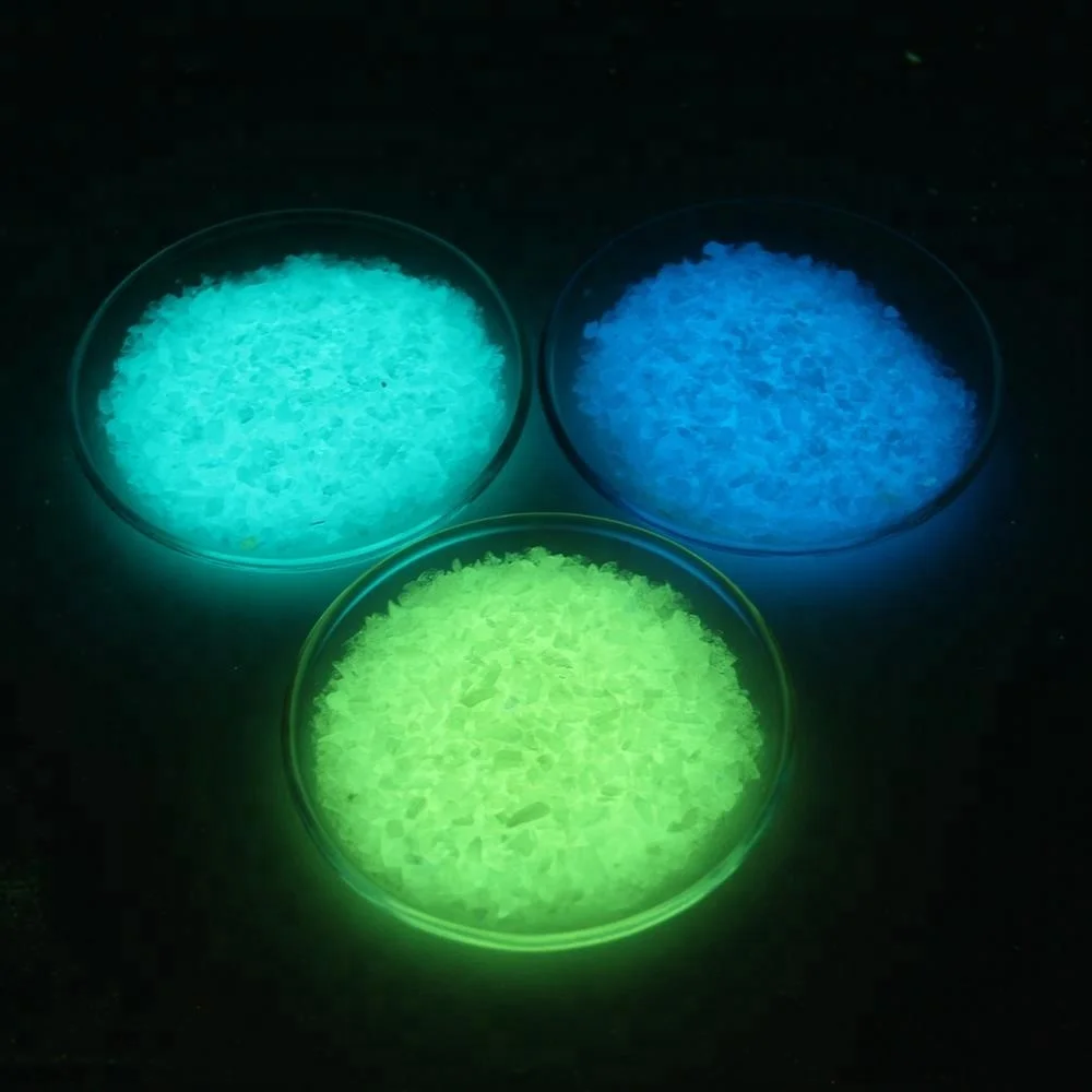synthetic resin glow in the dark stones glow in the dark sand / luminous stones for paving and decoration