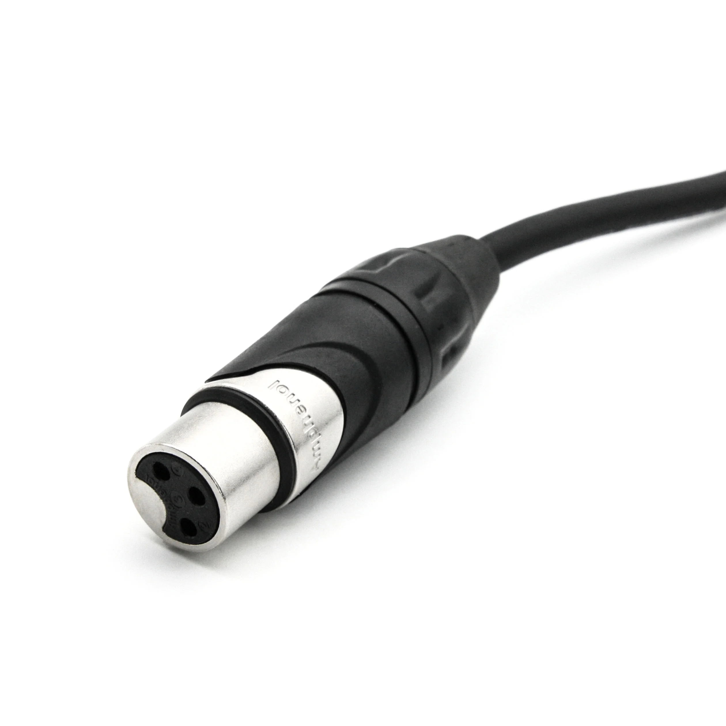  Профессиональный микрофонный кабель черный разъем XLR 6 м AWG24 спиральная защита 5 мм