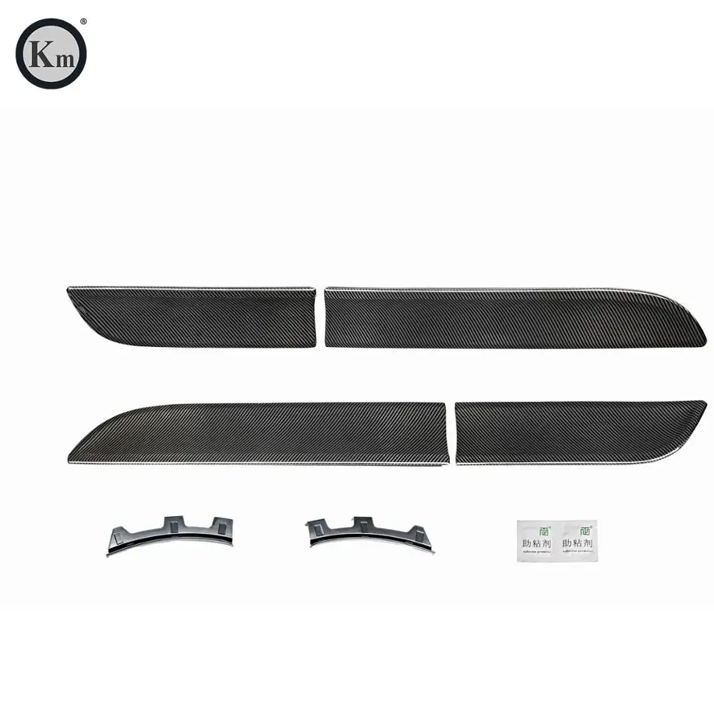 KM для сухого карбонового волокна Macan дверные отделки подходят для Por-sche Macan/ turbo 2014 год ~ боковые формовочные отделки