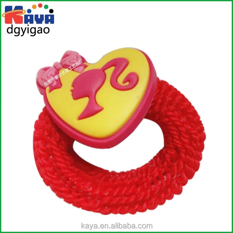 Rubber pvc decorative hair clips with frog shape