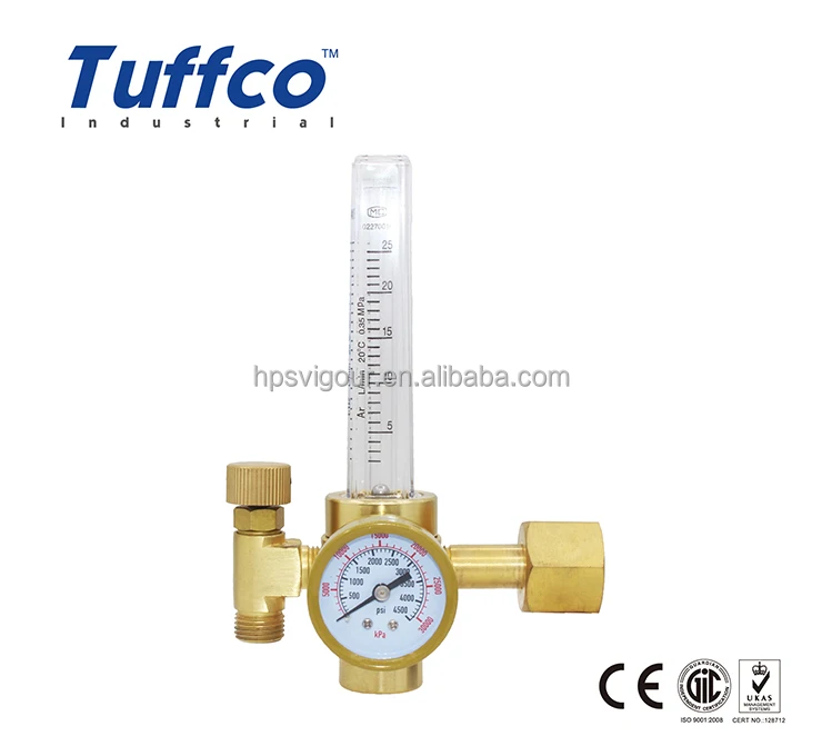 co2 argon Helium nitrogen air gas regulator with flowmeter