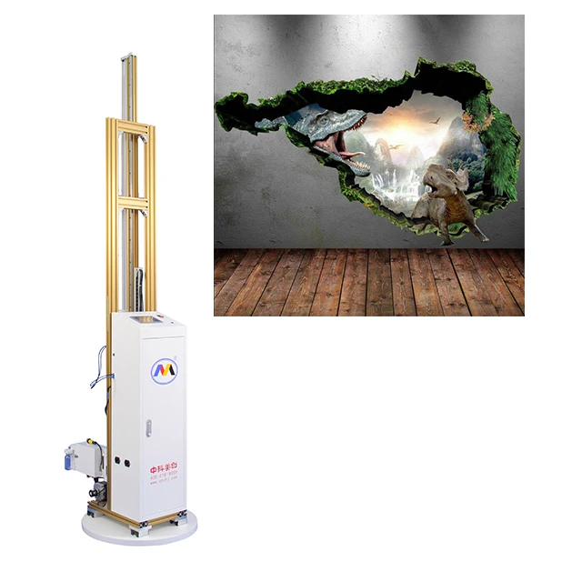 3D Logo Advertisement Mural Printing 3D Vertical Inkjet Wall Decal Printer