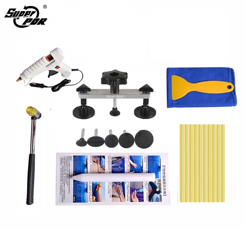 Супер PDR инструменты потянув мост автомобиля Дент Удаление Дент Ремонт Инструменты клей пистолет ручной набор инструментов