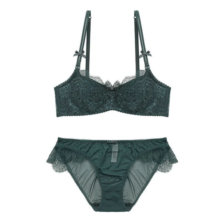 Embroidery Padded Bra Set Lace Bra Set Sexy Lingerie Women Underwear Sets