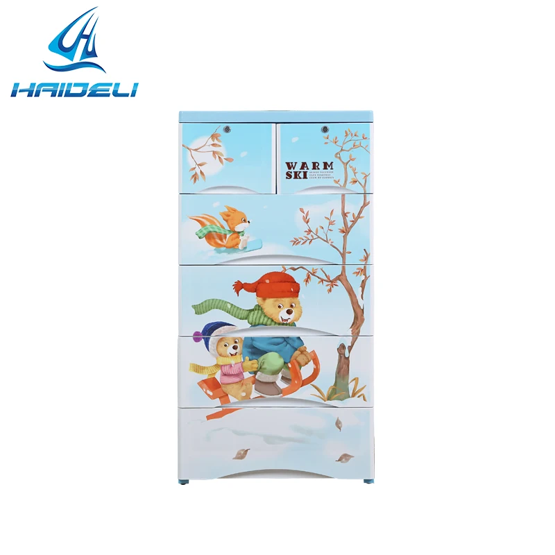 Cartoon Plastic Baby Drawers cabinet