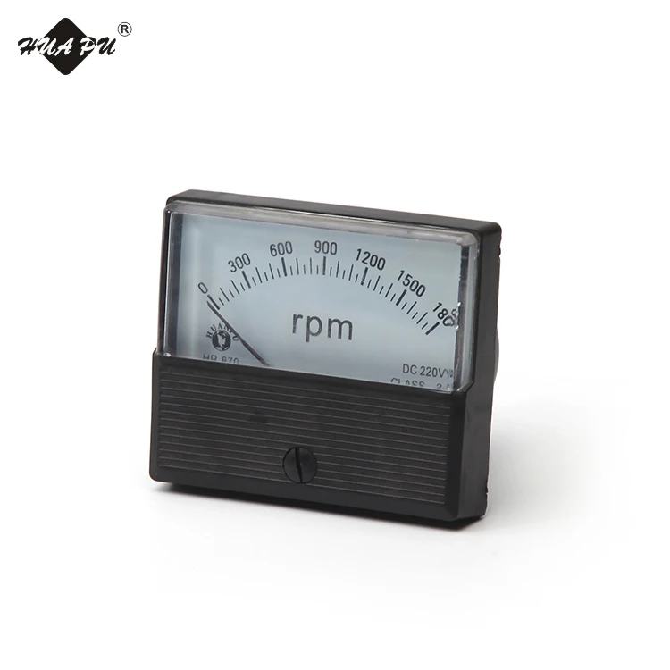 Rectangle shape higher accuracy 1.5 class pointer type panel tachometer  DC speedometer HP-670-1 70*60mm