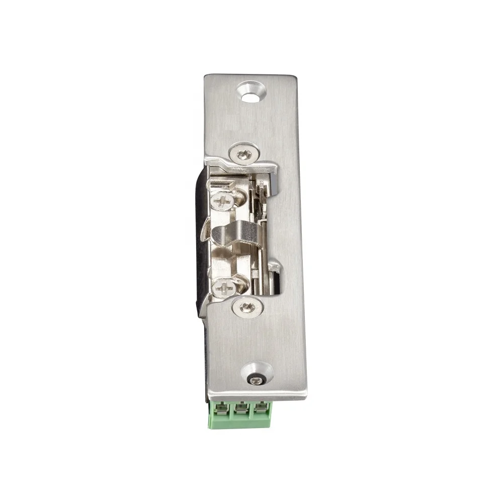 Fail-safe / Secure Adjustable European Narrow-type Electric Door Strike 12v 24v With Signal Output