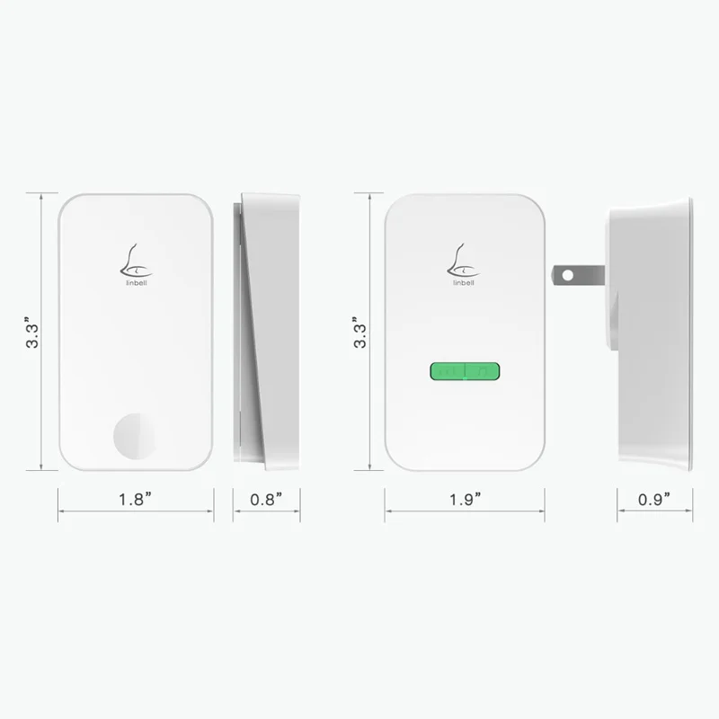 Linbell G4L беспроводной семейный дверной звонок кольцо для квартир ЕС разъем с 2 передатчиками и