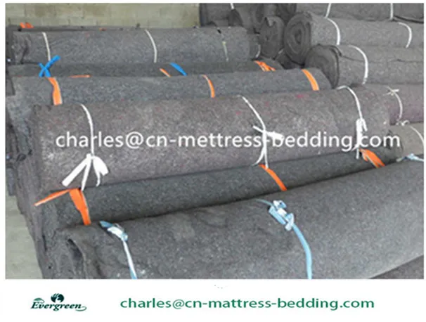 Recycled needle punched felt fabric rolls