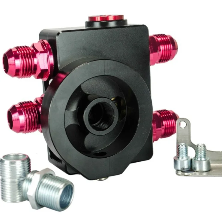 Jagrow performance AN8 AN10 Oil Filter Sandwich Adaptor with thermostat