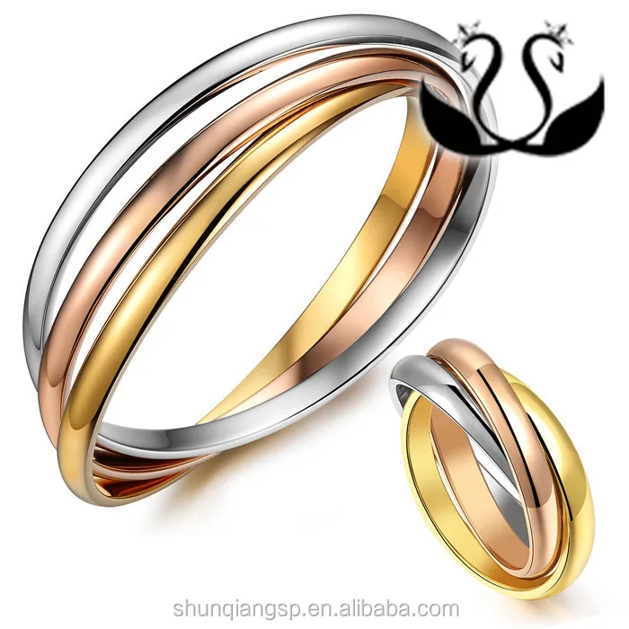 Europe and America stainless steel fashion custom charm exquisite Three arabic ring bracelet