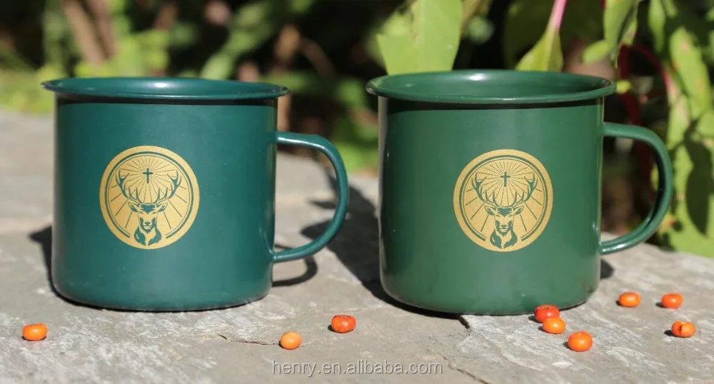 matte color 18 oz enamel mug