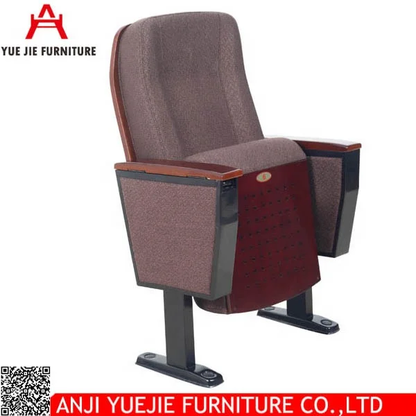 Auditorium Church Chair Cover Blue Fabric