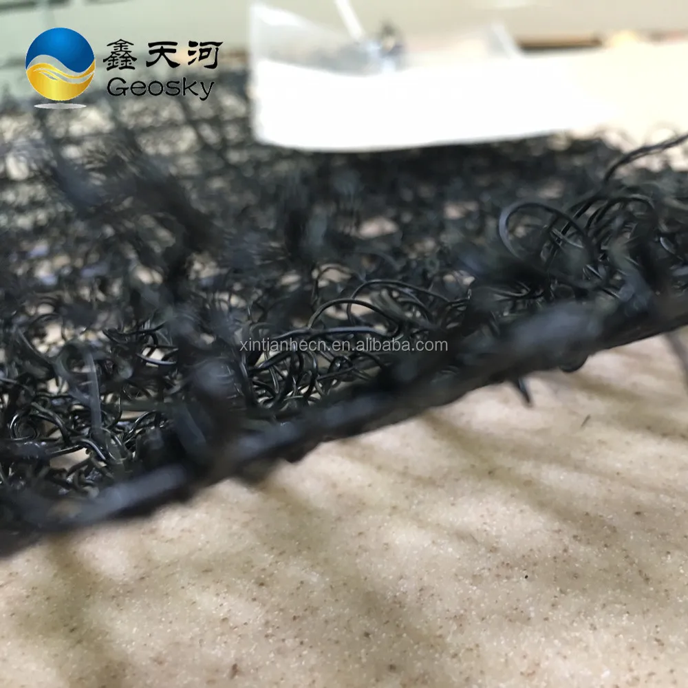 
3D Geomat EM2-EM5 geogrid composite for slope protection HDPE mesh 