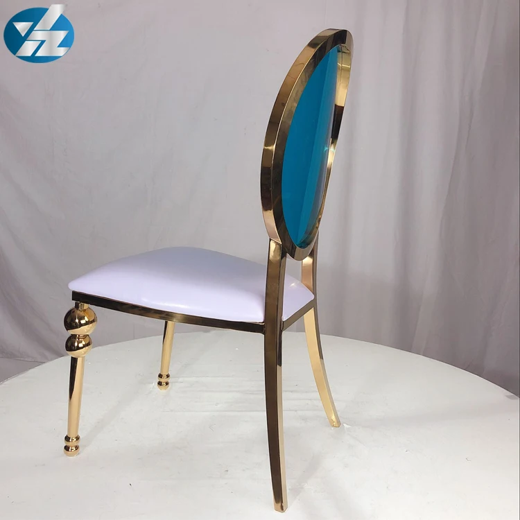 foshan fashion back acrylic stainless steel frame dining chair